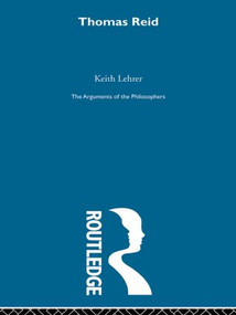Reid-Arg Philosophers by Keith Lehrer, 9780415488211