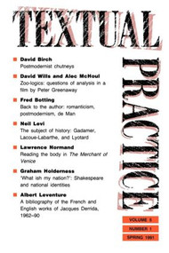 Textual Practice (Volume 5, Issue 1) by Terence Hawkes, 9780415065450