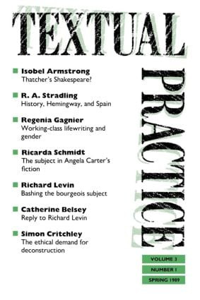 Textual Practice (Issue 7 Volume 3 No. 1) by Terence Hawkes, 9780415037471