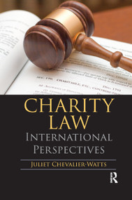 Charity Law (International Perspectives) - 9780367878054 by Juliet Chevalier-Watts, 9780367878054