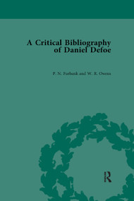 A Critical Bibliography of Daniel Defoe by P N Furbank, 9780367876180