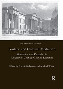 Fontane and Cultural Mediation (Translation and Reception in Nineteenth-Century German Literature) - 9780367600518 by Robertson Ritchie, 9780367600518