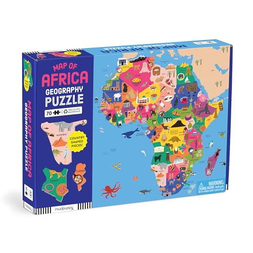 Map of Africa 70 Piece Geography Puzzle by Mudpuppy, Tequitia Andrews, 9780735376731
