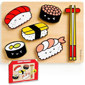 Sushi Friends Wooden Tray Puzzle by Mudpuppy, Mochi Kids, 9780735380769