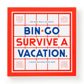 Bin-Go Survive a Vacation Bingo Book by Brass Brass Monkey, Galison, 9780735381230