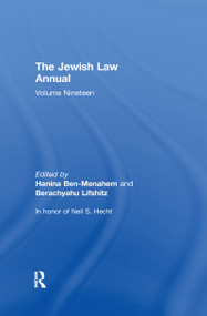 The Jewish Law Annual Volume 19 - 9780367602093 by Berachyahu Lifshitz, Hanina Ben-Menahem, 9780367602093