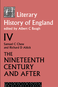 A Literary History of England Vol. 4 by A Baugh, 9780415046152