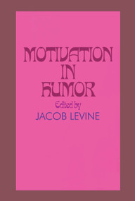 Motivation in Humor - 9780202308722 by Jacob Levine, 9780202308722
