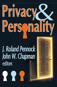 Privacy and Personality - 9780202309798 by John W. Chapman, 9780202309798