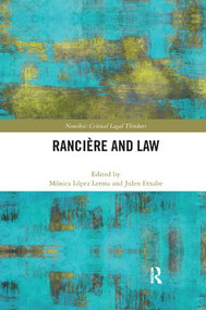 Ranciere and Law - 9780367232450 by Monica Lopez Lerma, Julen Etxabe, 9780367232450
