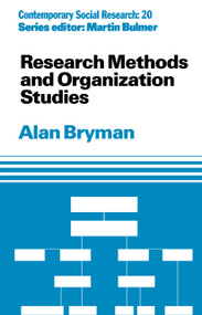 Research Methods and Organization Studies - 9780415084048 by Alan Bryman, 9780415084048