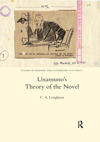 Unamuno's Theory of the Novel - 9780367601942 by C.A. Longhurst, 9780367601942