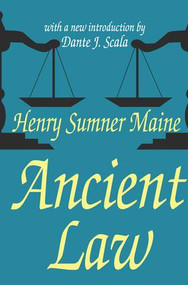 Ancient Law - 9780765807953 by Sir Henry Sumner Maine, Dante J. Scala, 9780765807953