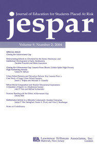 Closing the Achievement Gap (A Special Issue of the journal of Education for Students Placed at Risk) by Samuel C. Stringfield, 9780805895513