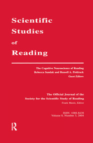 The Cognitive Neuroscience of Reading (A Special Issue of scientific Studies of Reading) by Rebecca Sandak, Russell A. Poldrack, 9780805895407