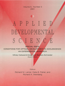 Conditions for Optimal Development in Adolescence (An Experiential Approach: A Special Issue of Applied Developmental Science) - 9780805897197 by Mihaly Csikszentmihalyi, Barbara Schneider, 9780805897197