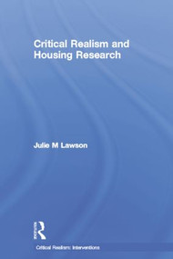 Critical Realism and Housing Research - 9780415864657 by Julie Lawson, 9780415864657