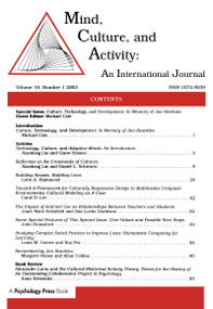 Culture, Technology, and Development (In Memory of Jan Hawkins:a Special Issue of mind, Culture, and Activity) by Michael Cole, 9780805896114