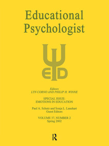 Emotions in Education (A Special Issue of educational Psychologist) by Paul A. Schutz, Sonja L Lanehart, 9780805896541
