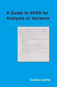 A Guide to SPSS for Analysis of Variance - 9780805809411 by Gustav Levine, 9780805809411