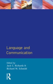 Language and Communication - 9780582550346 by Jack C. Richards, R.W. Schmidt, 9780582550346