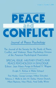 Military Ethics and Peace Psychology (A Dialogue:a Special Issue of peace and Conflict) - 9780805894356 by Jean Maria Arrigo, Richard V. Wagner, 9780805894356