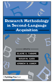 Research Methodology in Second-Language Acquisition - 9780805814248 by Elaine E. Tarone, Susan M. Gass, Andrew D. Cohen, 9780805814248