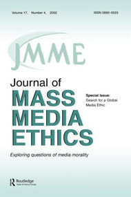 Search for A Global Media Ethic (A Special Issue of the journal of Mass Media Ethics) by JMME, 9780805895988