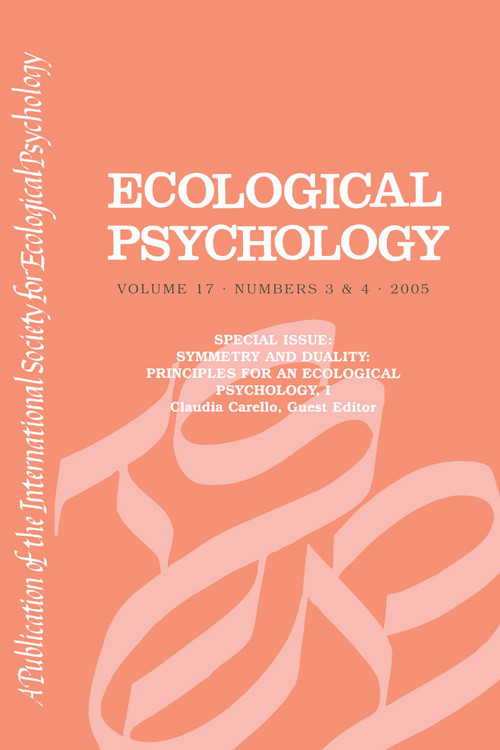 Symmetry And Duality Eco V17#3&4 by William M. Mace, 9780805894073