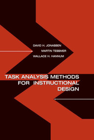 Task Analysis Methods for Instructional Design - 9780805830866 by David H. Jonassen, Martin Tessmer, Wallace H. Hannum, 9780805830866