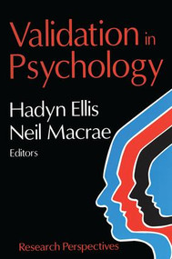 Validation in Psychology (Research Perspectives) - 9780765806475 by Hadyn Ellis, 9780765806475