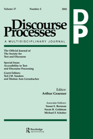 Accessibility in Text and Discourse Processing (A Special Issue of Discourse Processes) by Ted J.M. Sanders, Morton Ann Gernsbacher, 9780805895568