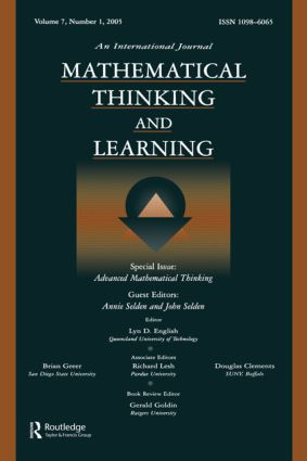 Advanced Mathematical Thinking (A Special Issue of Mathematical Thinking and Learning) by Annie Selden, John Selden, 9780805895056