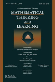 Advanced Mathematical Thinking (A Special Issue of Mathematical Thinking and Learning) by Annie Selden, John Selden, 9780805895056