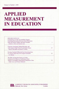 Advances in Computerized Scoring of Complex Item Formats (A Special Issue of Applied Measurement in Education) by Brian E. Clauser, 9780805896206