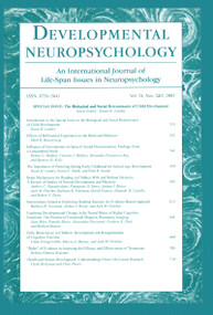 The Biological and Social Determinants of Child Development (A Special Double Issue of developmental Neuropsychology) by Susan H. Landry, 9780805895780