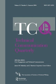Civic Engagement and Technical Communication (A Special Issue of Technical Communication Quarterly) by James M. Dubinsky, J. Harrison Carpenter, 9780805895377