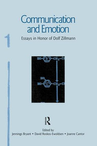 Communication and Emotion (Essays in Honor of Dolf Zillmann) - 9780805857832 by Jennings Bryant, David R. Roskos-Ewoldsen, Joanne Cantor, 9780805857832
