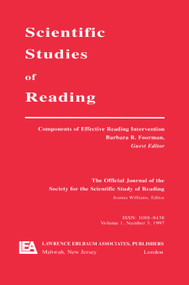 Components of Effective Reading Intervention (A Special Issue of scientific Studies of Reading) by Barbara R. Foorman, 9780805898637