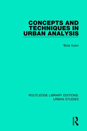 Concepts and Techniques in Urban Analysis - 9781138048058 by 'Bola Ayeni, 9781138048058