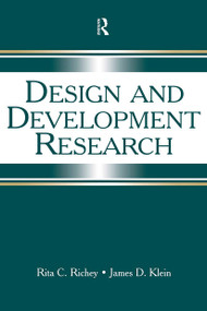 Design and Development Research (Methods, Strategies, and Issues) - 9780805857320 by Rita C. Richey, James D. Klein, 9780805857320