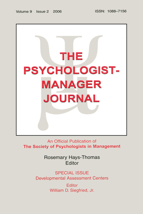 Developmental Assessment Centers Tpmj V9#2 by Rosemary Hays-Thomas, William D. Siegfried, 9780805893465
