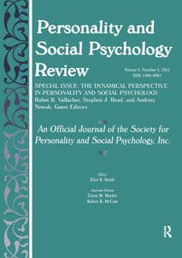 The Dynamic Perspective in Personality and Social Psychology (A Special Issue of personality and Social Psychology Review) by Robin R. Vallacher, Stephen John Read, Andrzej Nowak, 9780805896466