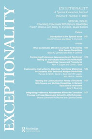 Educating Individuals With Severe Disabilities (A Special Issue of exceptionality) by Fred P. Orelove, Stacy K. Dymond, 9780805896992