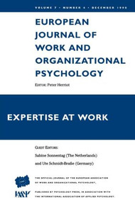 Expertise At Work (A Special Issue of the European Journal of Work and Organizational Psychology) by Peter Herriot, 9780863779725