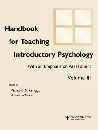 Handbook for Teaching Introductory Psychology (Volume Ii) by Michelle Rae Hebl, Charles L. Brewer, Ludy T. Benjamin, Jr., 9780805839210