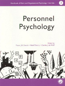 A Handbook of Work and Organizational Psychology (Volume 3: Personnel Psychology) - 9780863775253 by De Charles, P J D Drenth, THIERRY HENK, 9780863775253