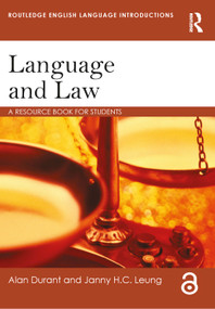 Language and Law (A resource book for students) - 9781138025578 by Alan Durant, Janny Leung, 9781138025578