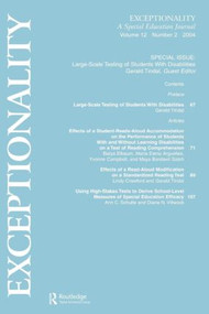 Large-scale Testing of Students With Disabilities (A Special Issue of exceptionality) by Gerald Tindal, 9780805895452