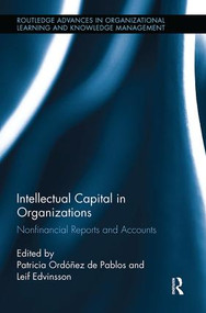 Intellectual Capital in Organizations (Non-Financial Reports and Accounts) - 9781138617247 by Patricia Ordoñez de Pablos, Leif Edvinsson, 9781138617247